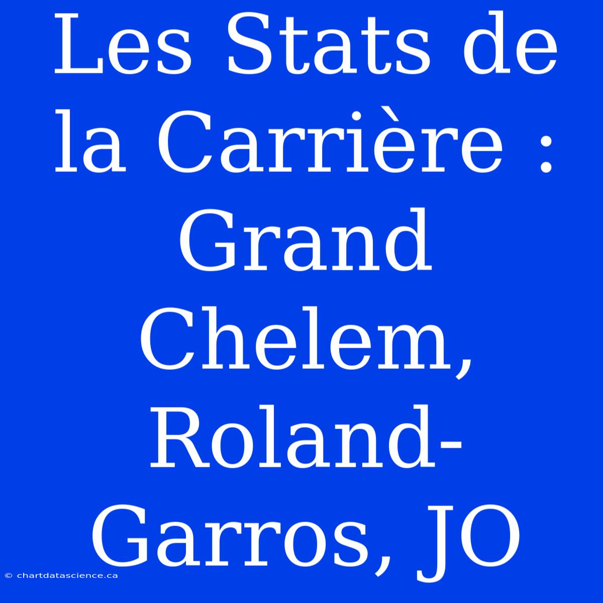 Les Stats De La Carrière : Grand Chelem, Roland-Garros, JO