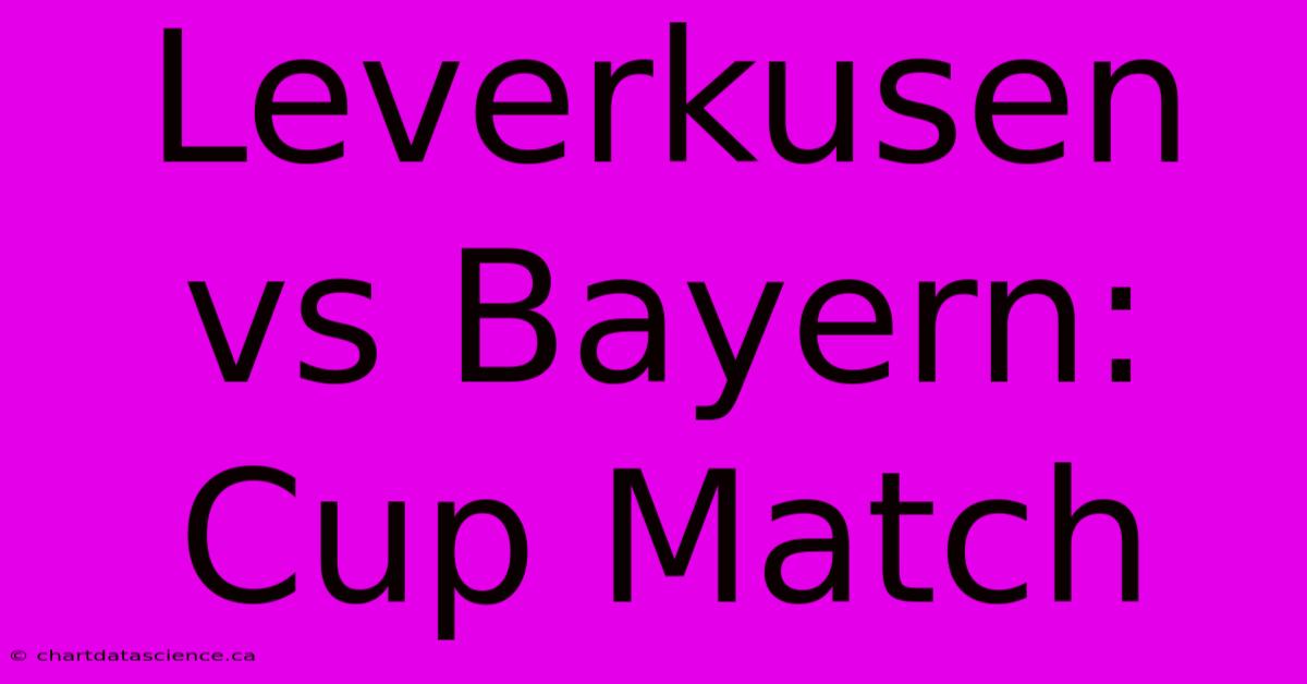 Leverkusen Vs Bayern: Cup Match