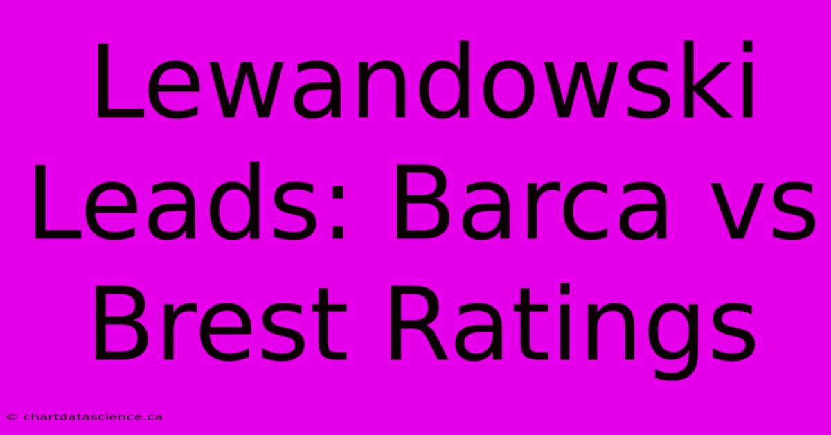 Lewandowski Leads: Barca Vs Brest Ratings