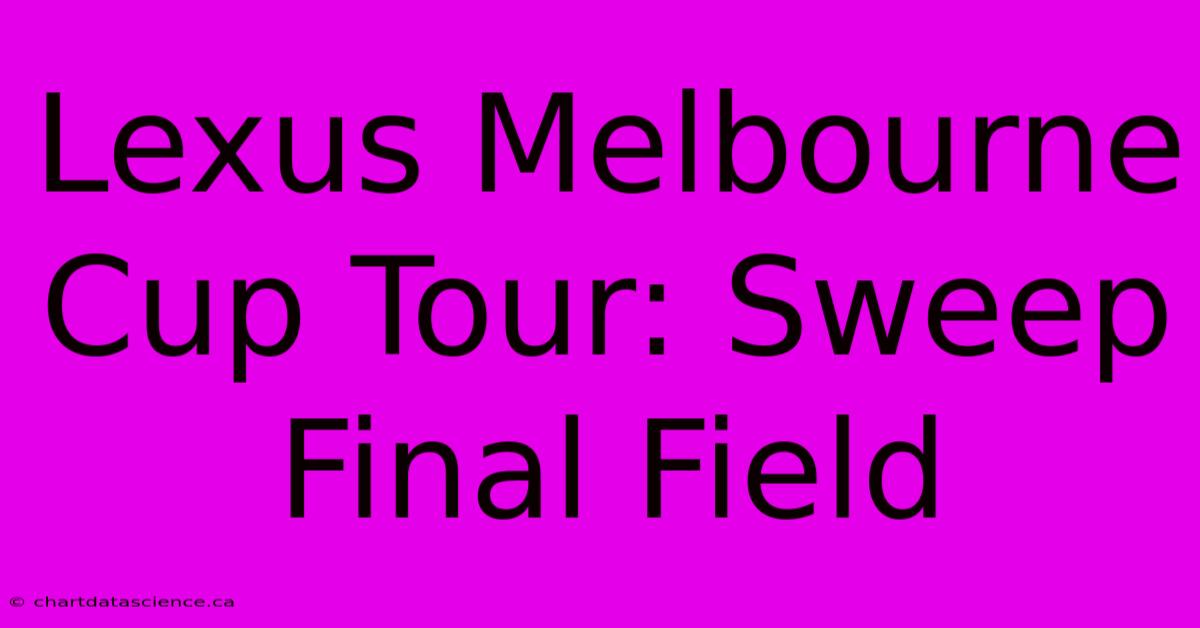 Lexus Melbourne Cup Tour: Sweep Final Field 