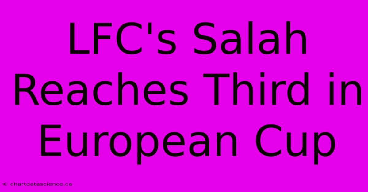 LFC's Salah Reaches Third In European Cup  