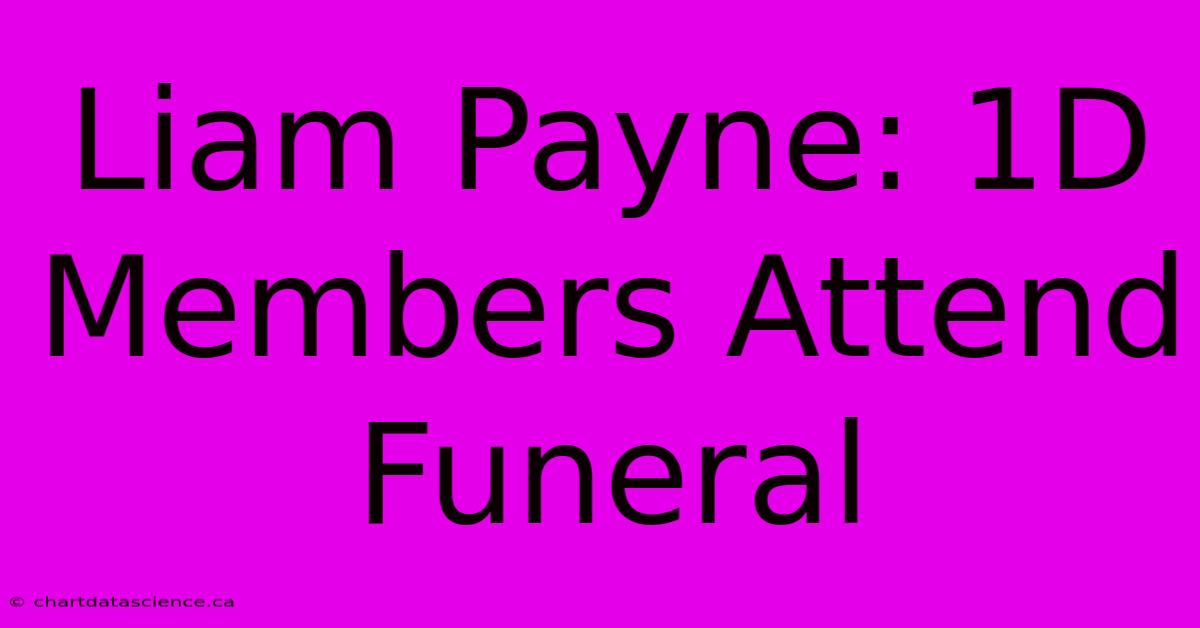 Liam Payne: 1D Members Attend Funeral