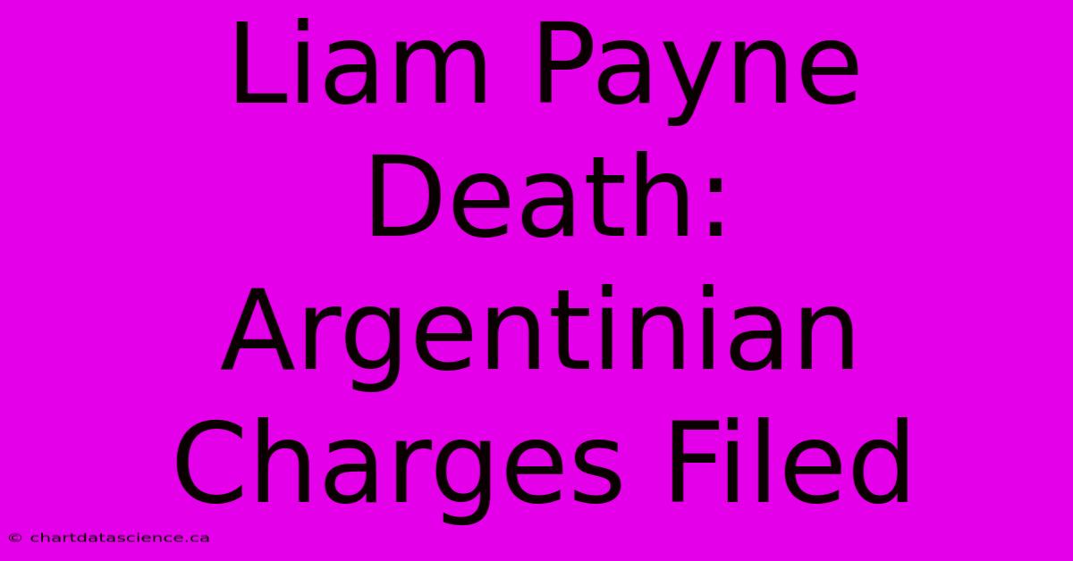 Liam Payne Death: Argentinian Charges Filed 