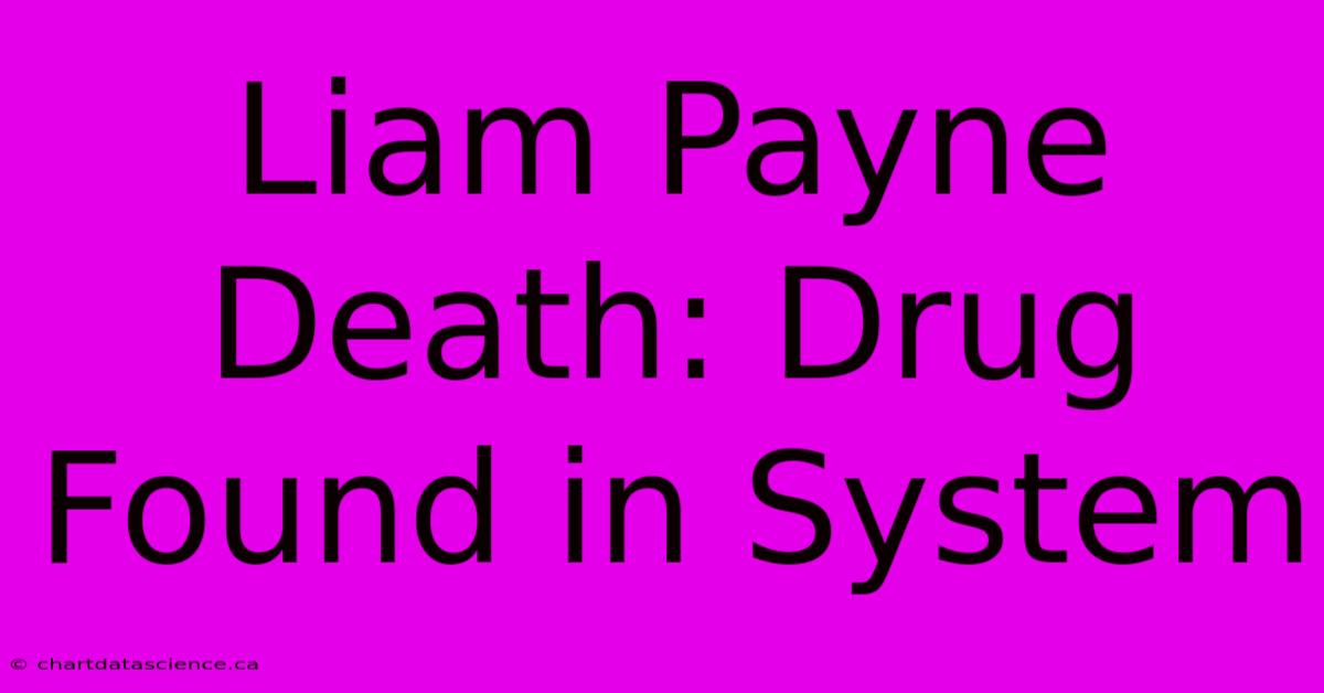 Liam Payne Death: Drug Found In System 