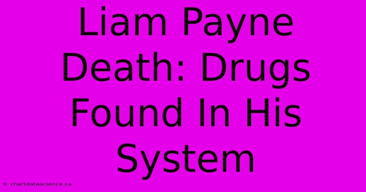 Liam Payne Death: Drugs Found In His System 