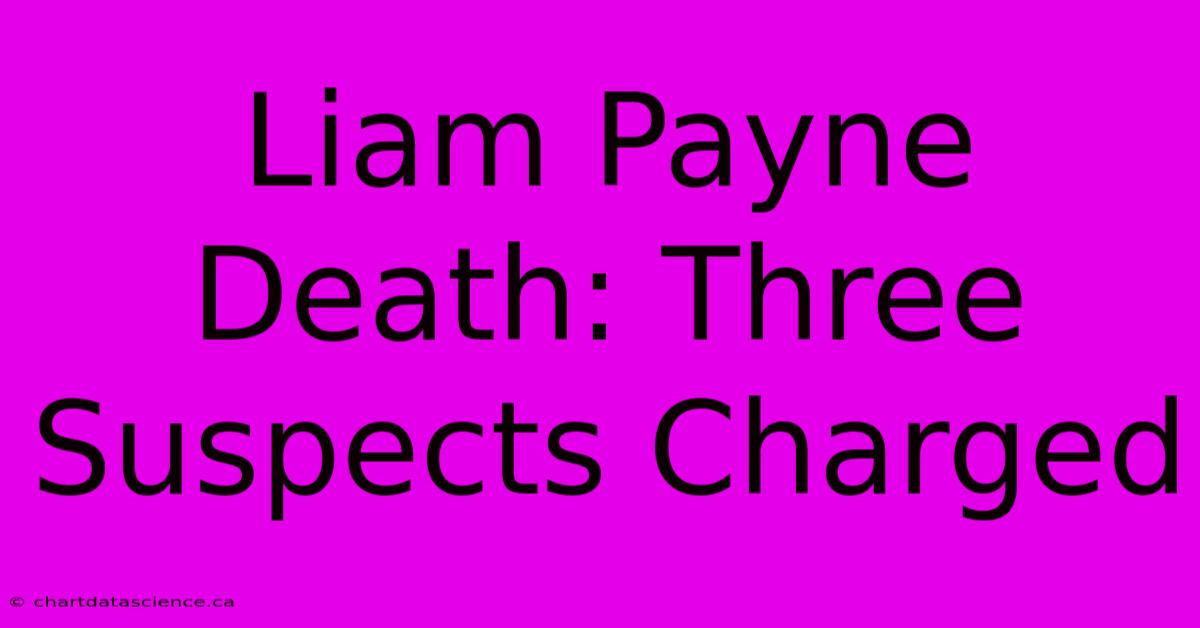 Liam Payne Death: Three Suspects Charged