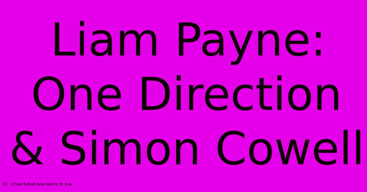 Liam Payne: One Direction & Simon Cowell