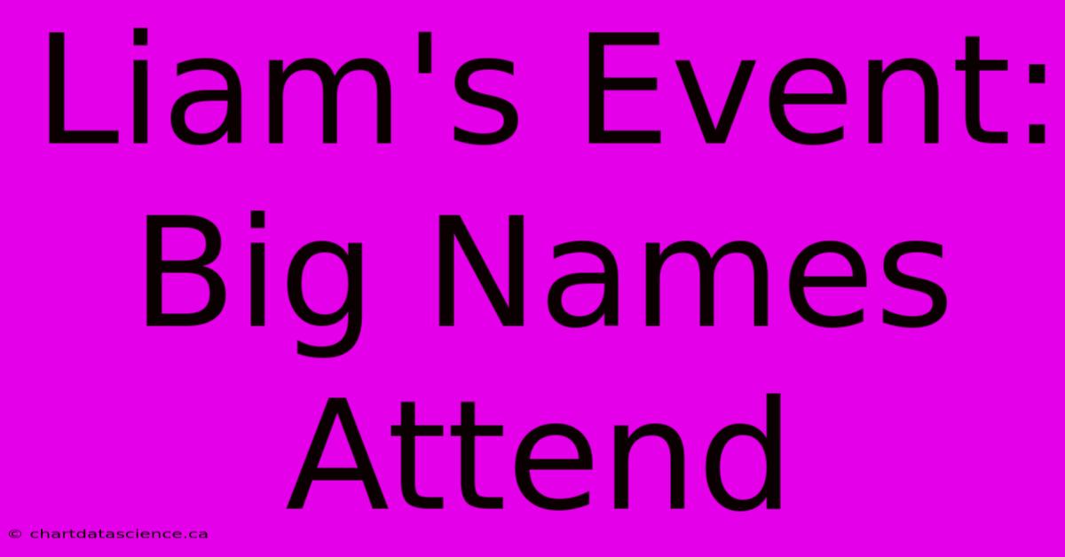 Liam's Event: Big Names Attend