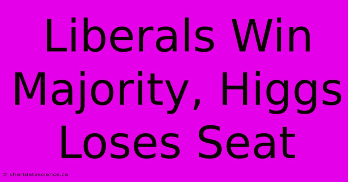 Liberals Win Majority, Higgs Loses Seat