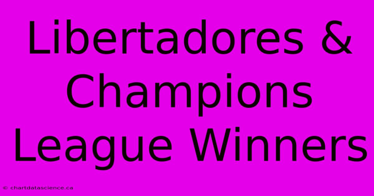 Libertadores & Champions League Winners