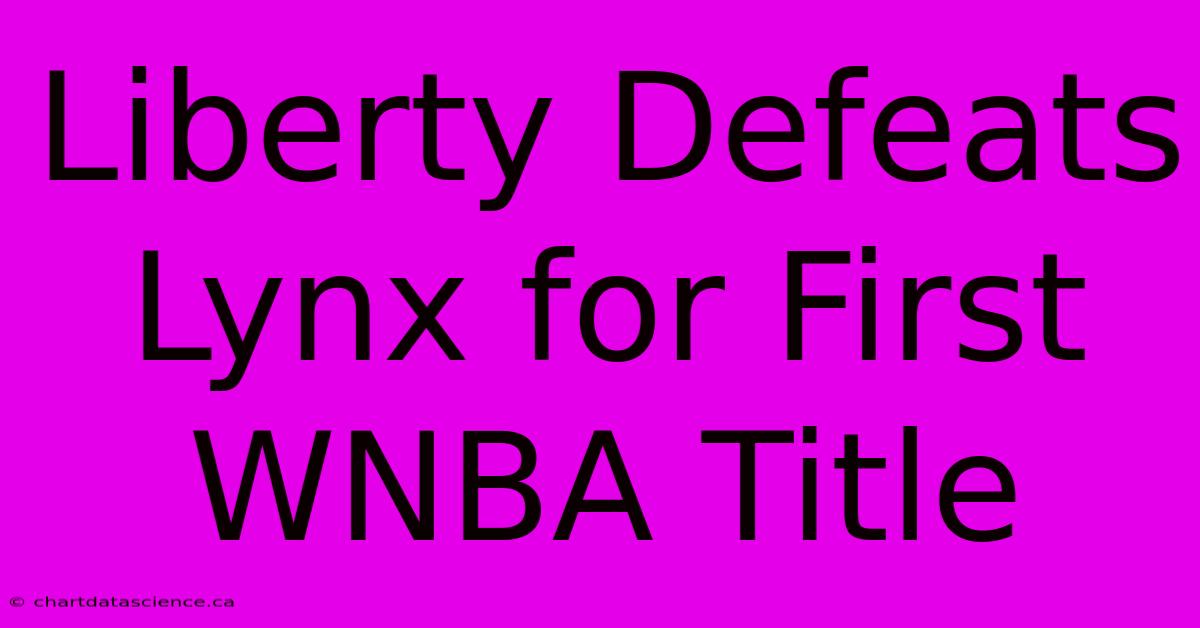 Liberty Defeats Lynx For First WNBA Title