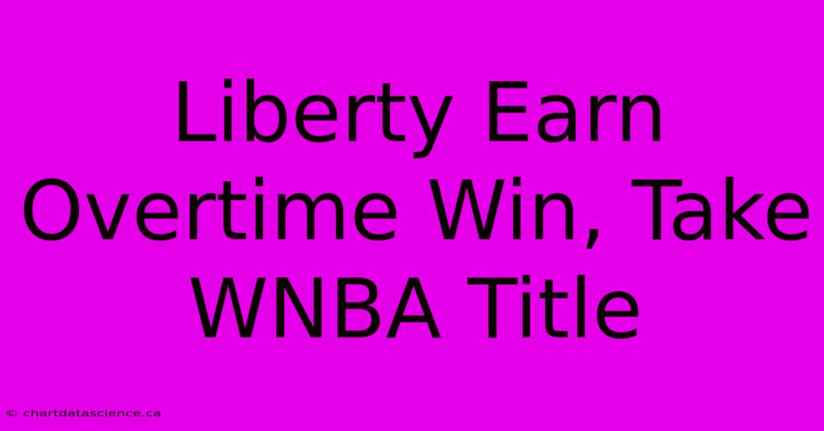 Liberty Earn Overtime Win, Take WNBA Title