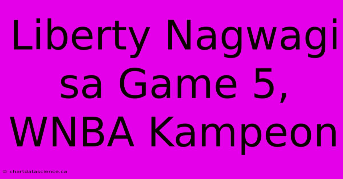 Liberty Nagwagi Sa Game 5, WNBA Kampeon