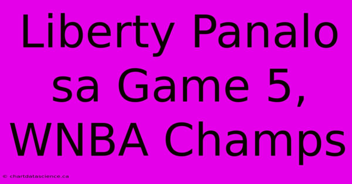 Liberty Panalo Sa Game 5, WNBA Champs