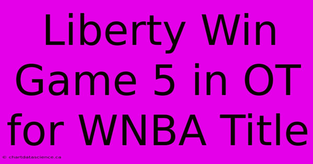 Liberty Win Game 5 In OT For WNBA Title