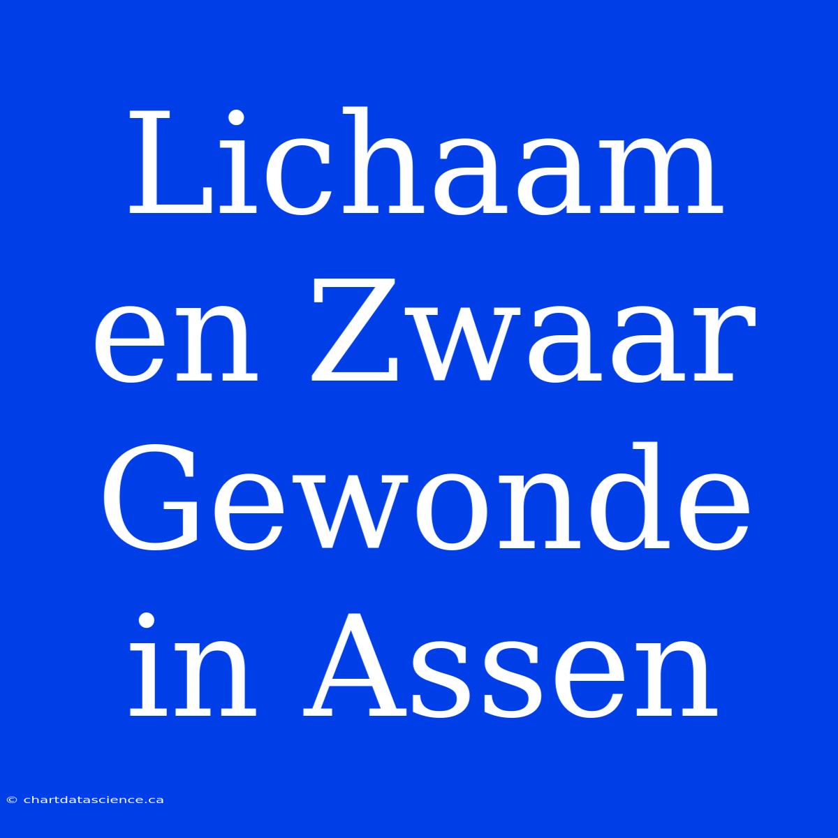 Lichaam En Zwaar Gewonde In Assen