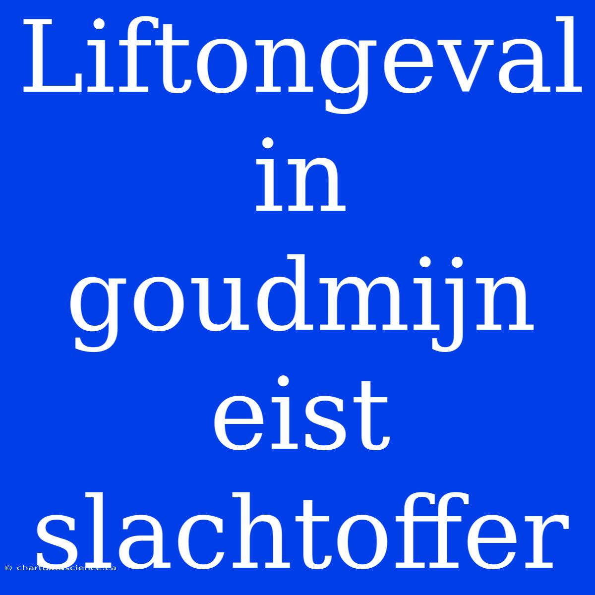 Liftongeval In Goudmijn Eist Slachtoffer