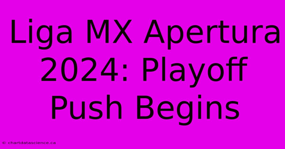 Liga MX Apertura 2024: Playoff Push Begins 