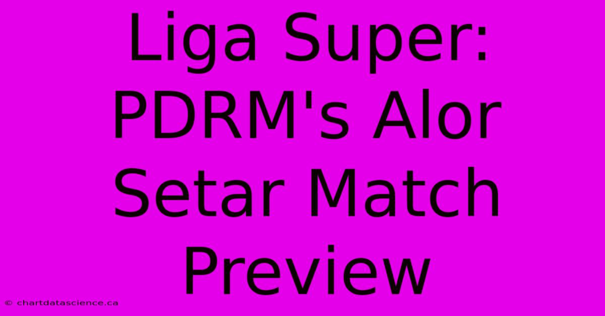 Liga Super: PDRM's Alor Setar Match Preview