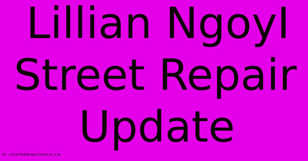 Lillian NgoyI Street Repair Update