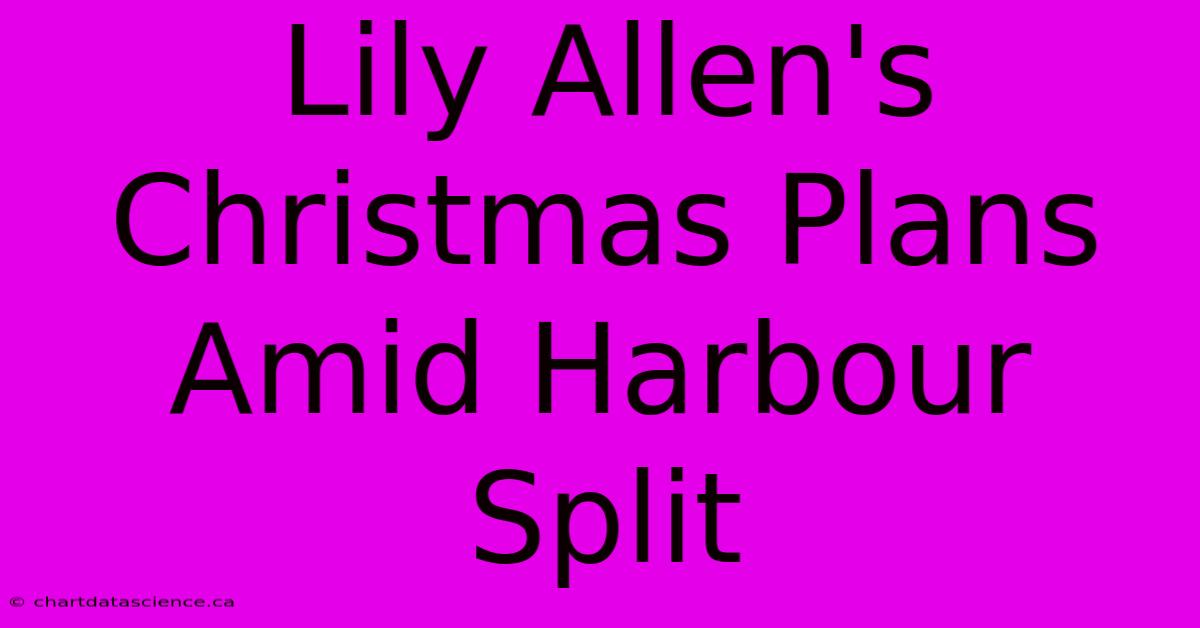 Lily Allen's Christmas Plans Amid Harbour Split