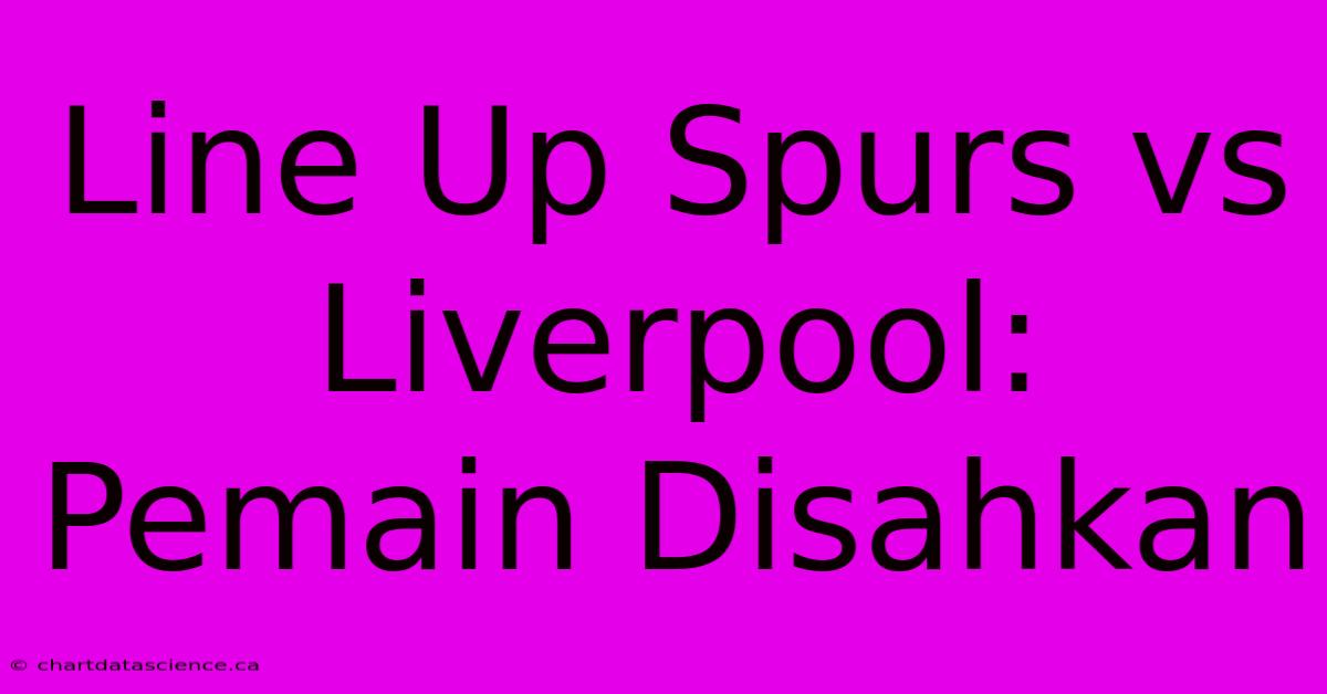 Line Up Spurs Vs Liverpool: Pemain Disahkan