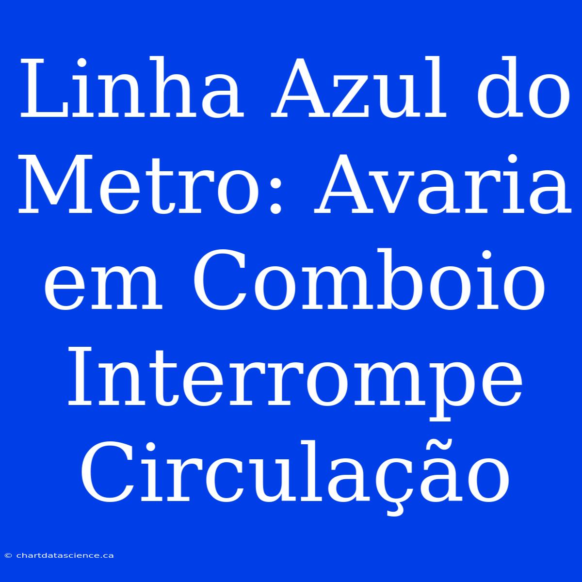 Linha Azul Do Metro: Avaria Em Comboio Interrompe Circulação