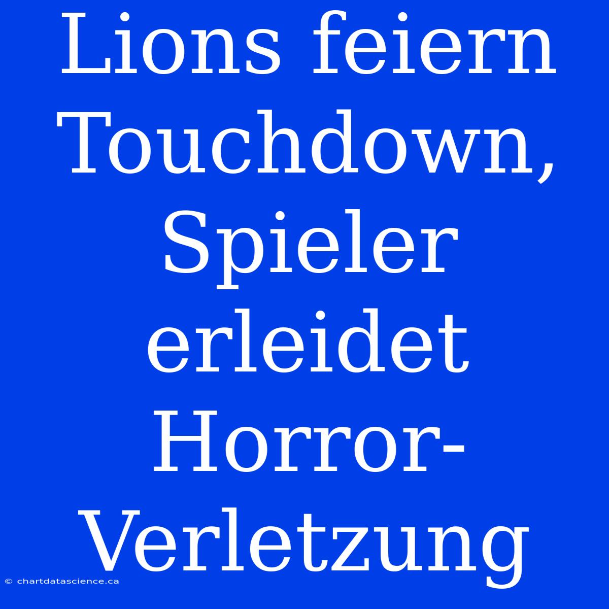 Lions Feiern Touchdown, Spieler Erleidet Horror-Verletzung