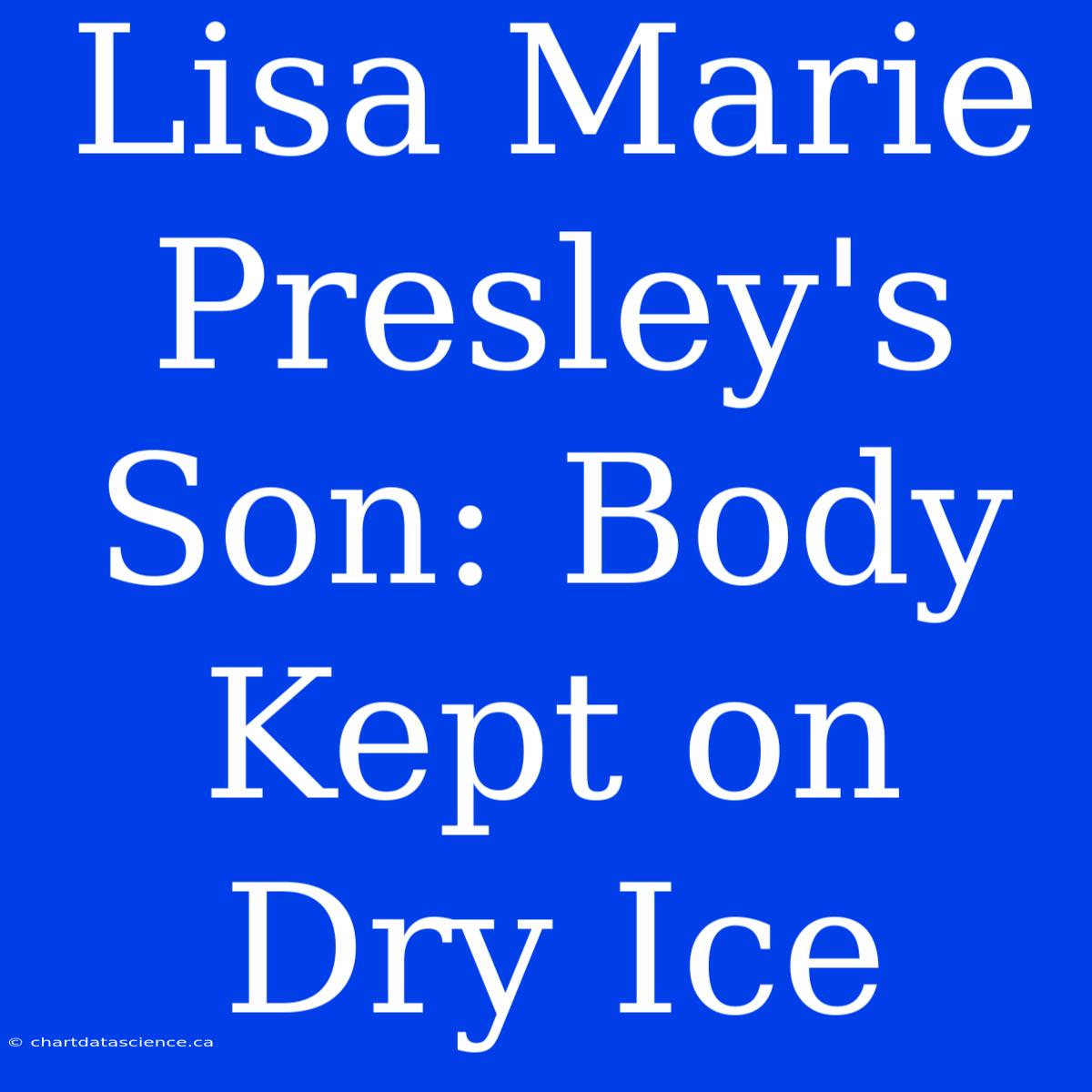 Lisa Marie Presley's Son: Body Kept On Dry Ice