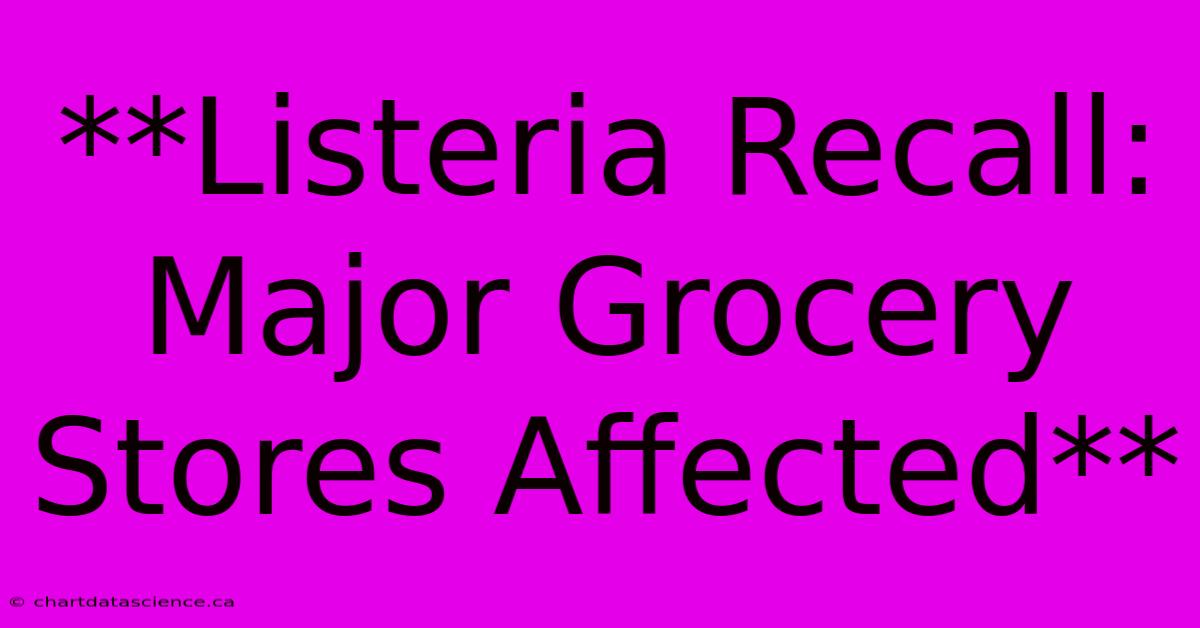 **Listeria Recall: Major Grocery Stores Affected**