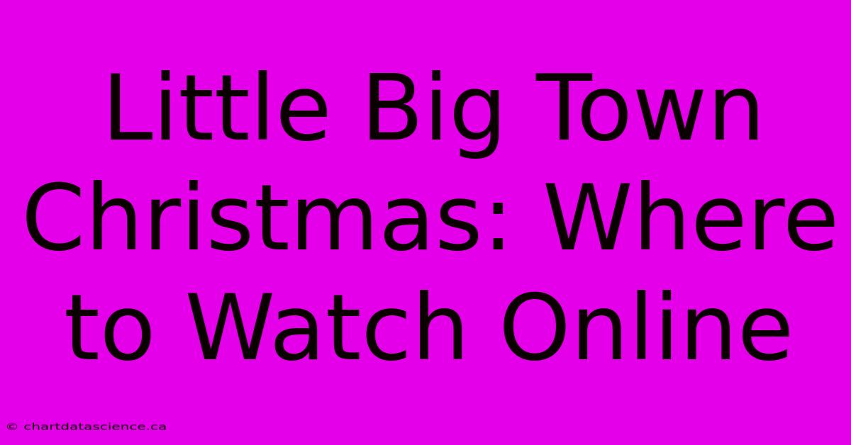 Little Big Town Christmas: Where To Watch Online