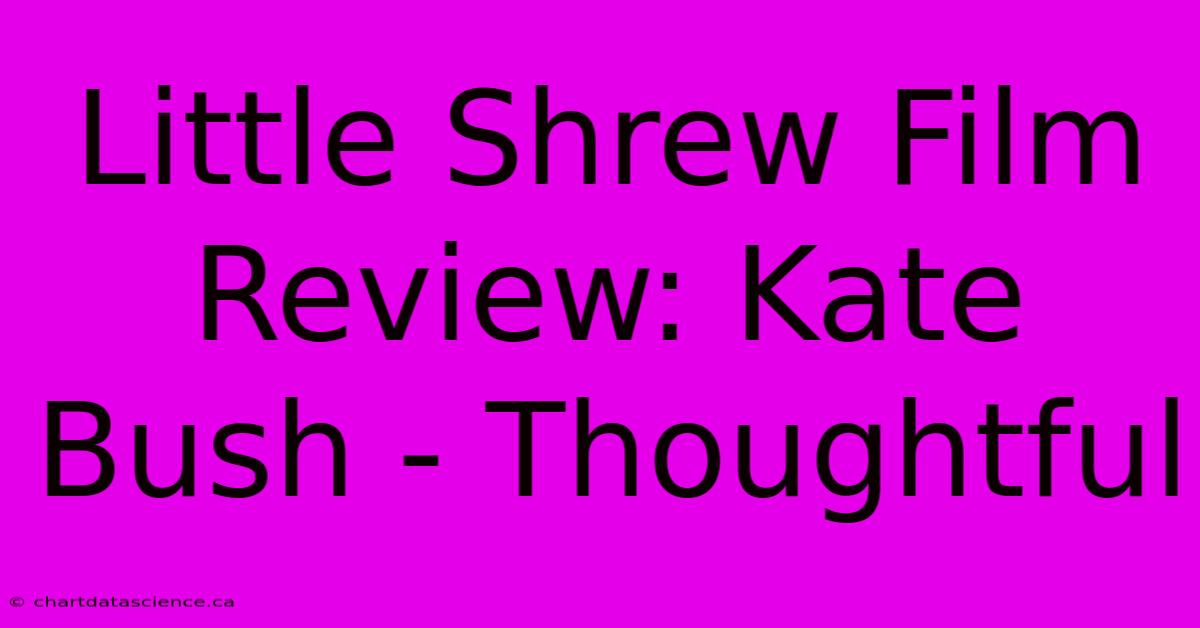 Little Shrew Film Review: Kate Bush - Thoughtful 