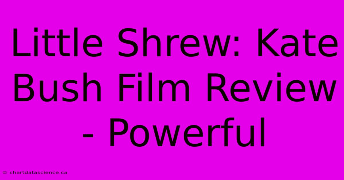 Little Shrew: Kate Bush Film Review - Powerful