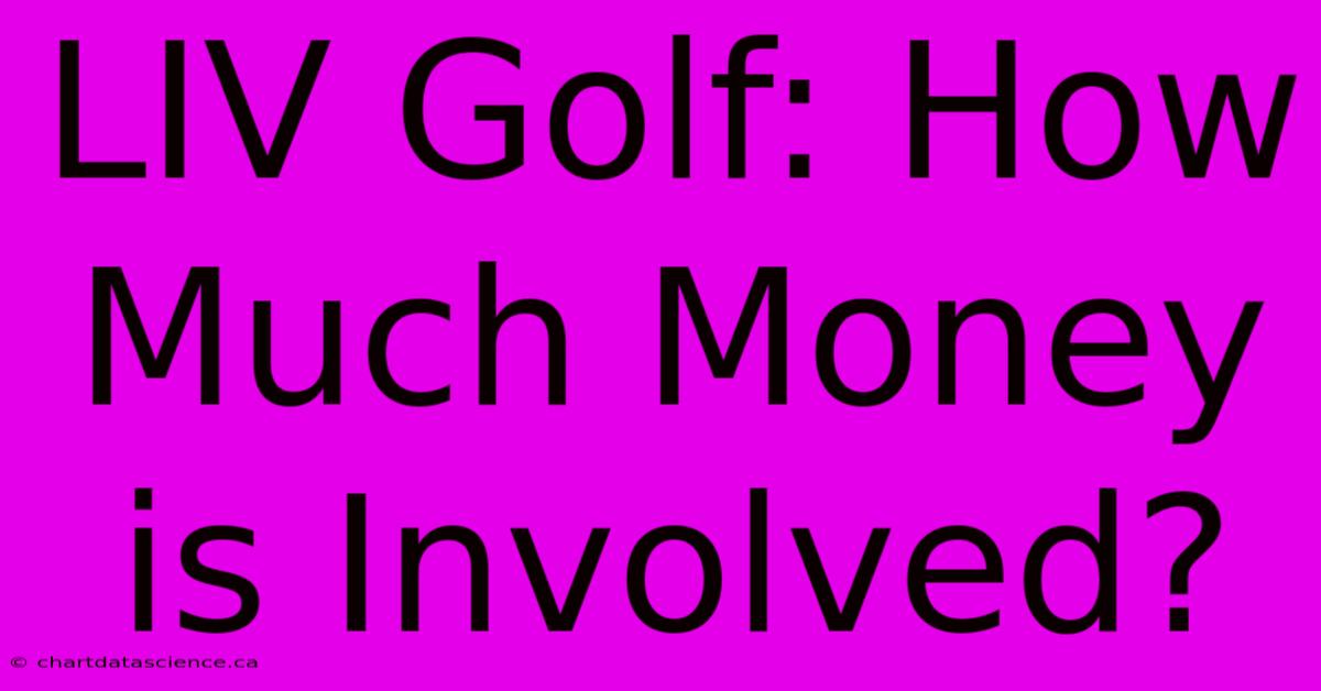 LIV Golf: How Much Money Is Involved?