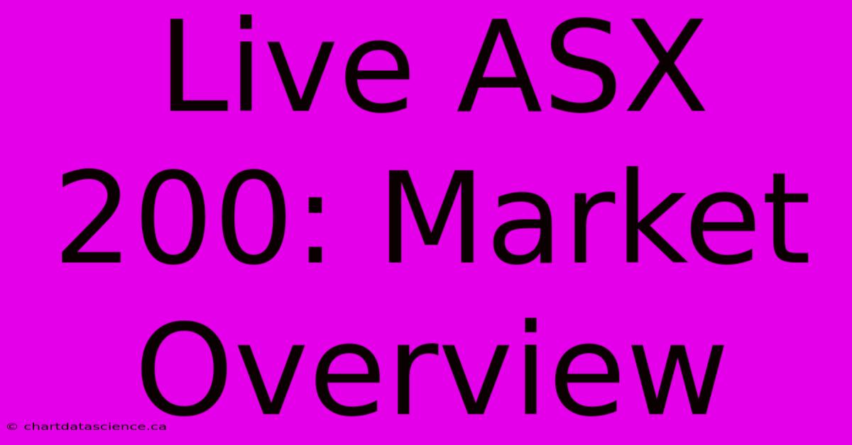 Live ASX 200: Market Overview