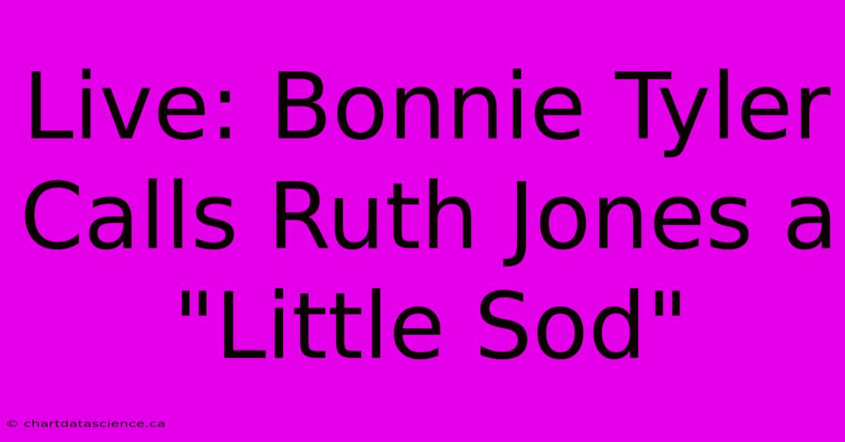 Live: Bonnie Tyler Calls Ruth Jones A 