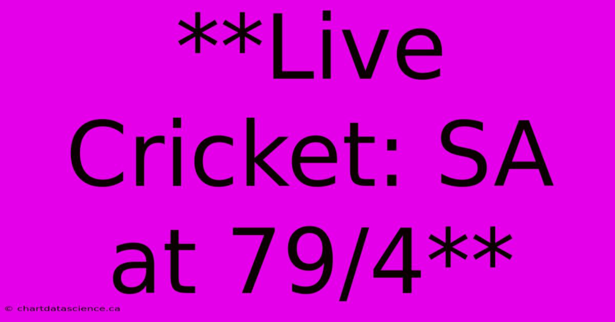 Live Cricket: SA At 79/4