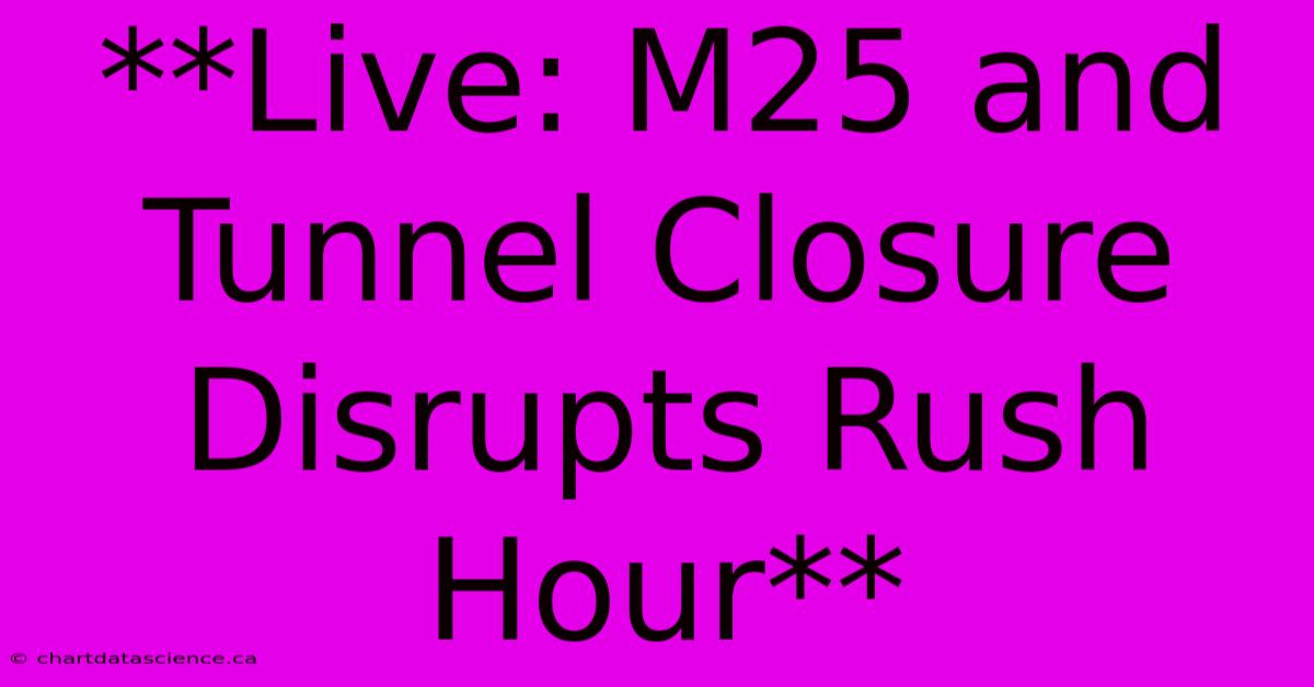 **Live: M25 And Tunnel Closure Disrupts Rush Hour**