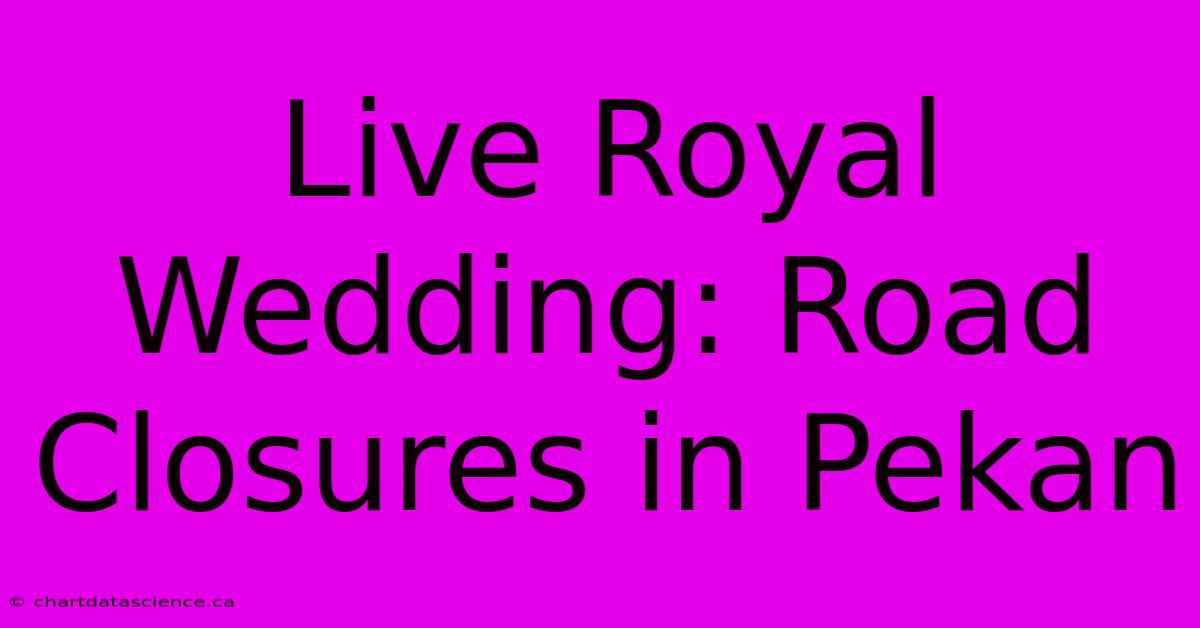 Live Royal Wedding: Road Closures In Pekan