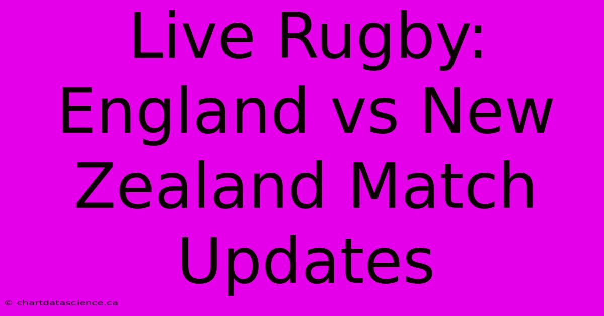 Live Rugby: England Vs New Zealand Match Updates 