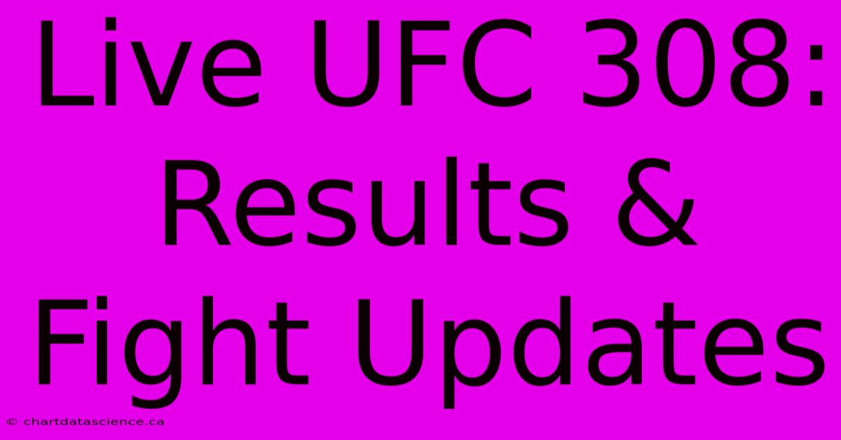 Live UFC 308: Results & Fight Updates