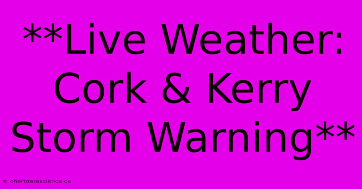 **Live Weather: Cork & Kerry Storm Warning**