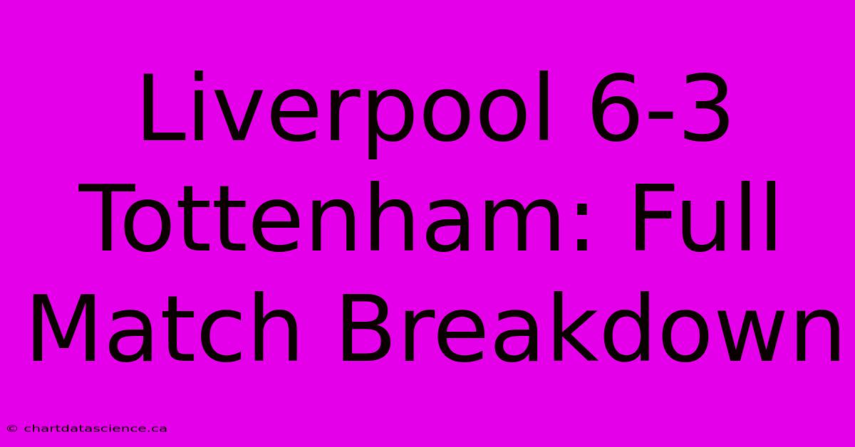 Liverpool 6-3 Tottenham: Full Match Breakdown