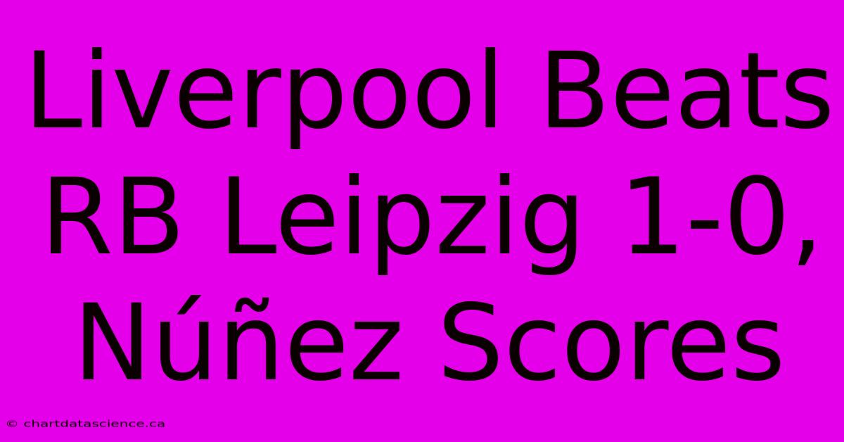 Liverpool Beats RB Leipzig 1-0, Núñez Scores