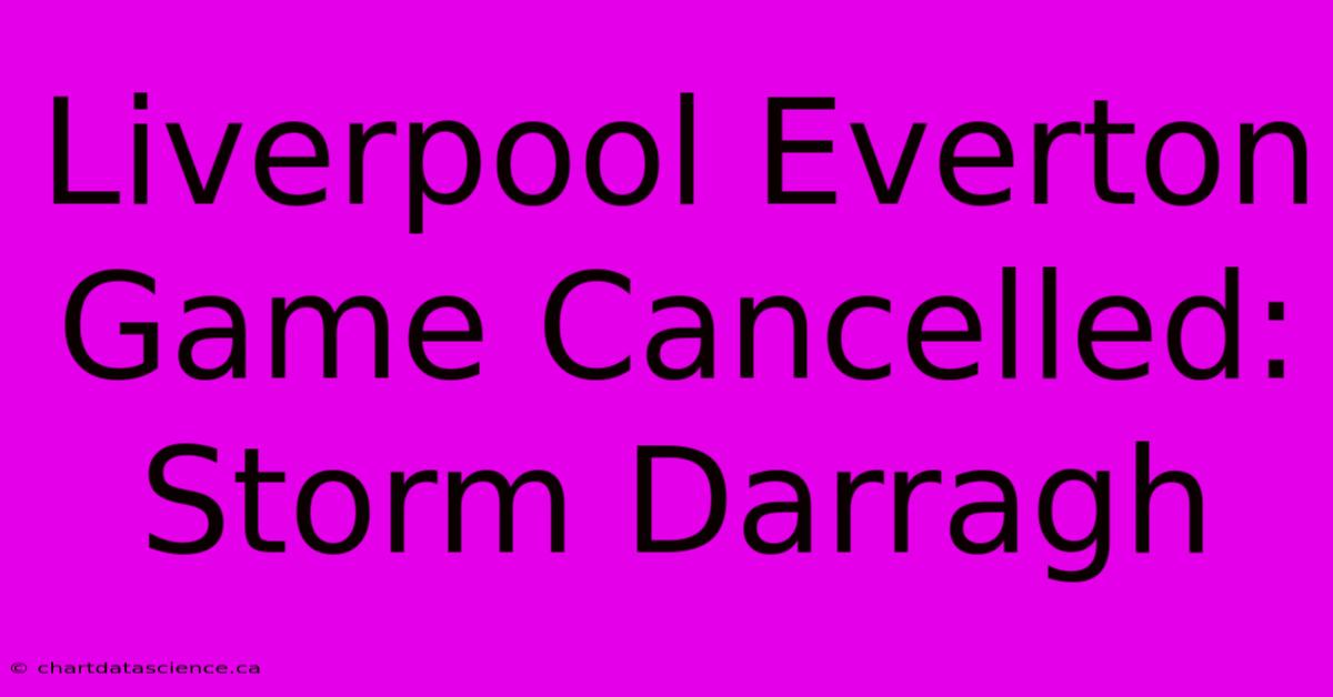 Liverpool Everton Game Cancelled: Storm Darragh