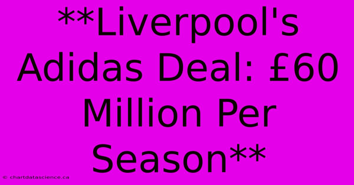 **Liverpool's Adidas Deal: £60 Million Per Season**