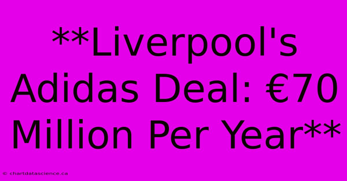 **Liverpool's Adidas Deal: €70 Million Per Year** 