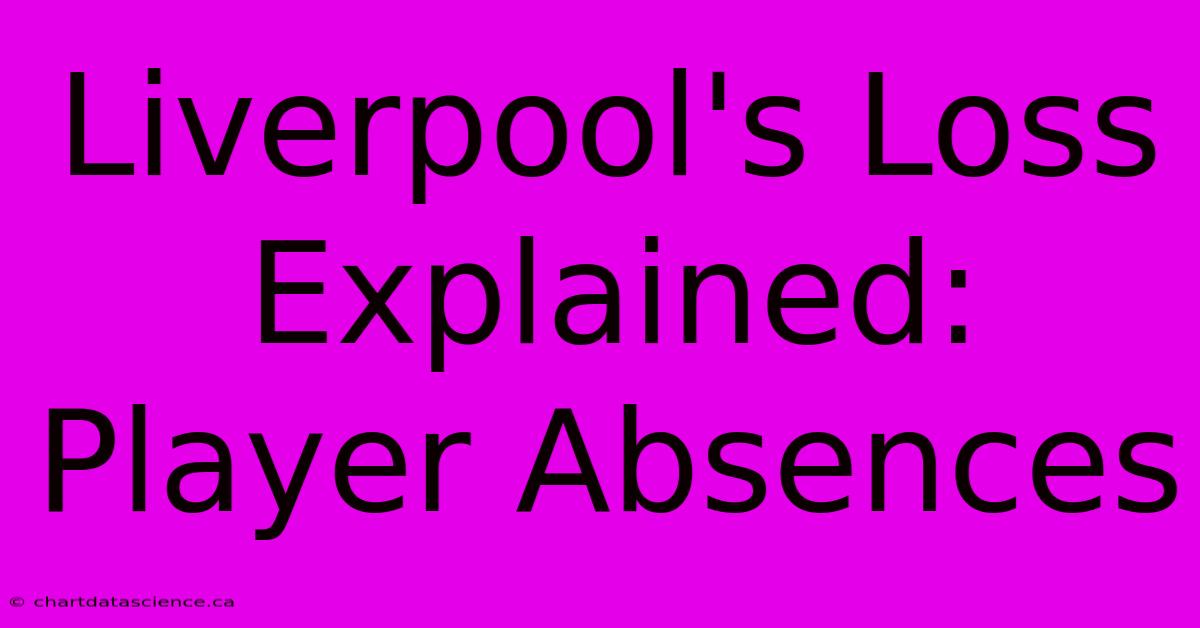 Liverpool's Loss Explained: Player Absences