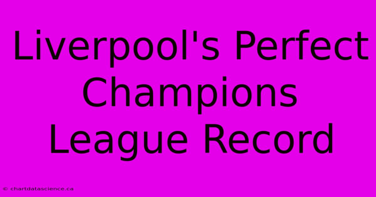 Liverpool's Perfect Champions League Record