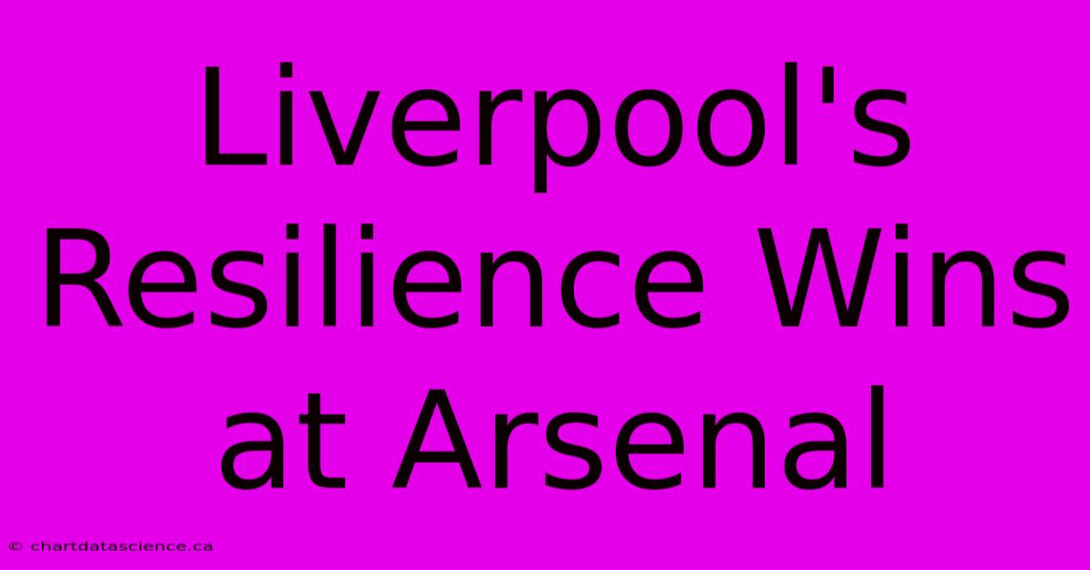 Liverpool's Resilience Wins At Arsenal